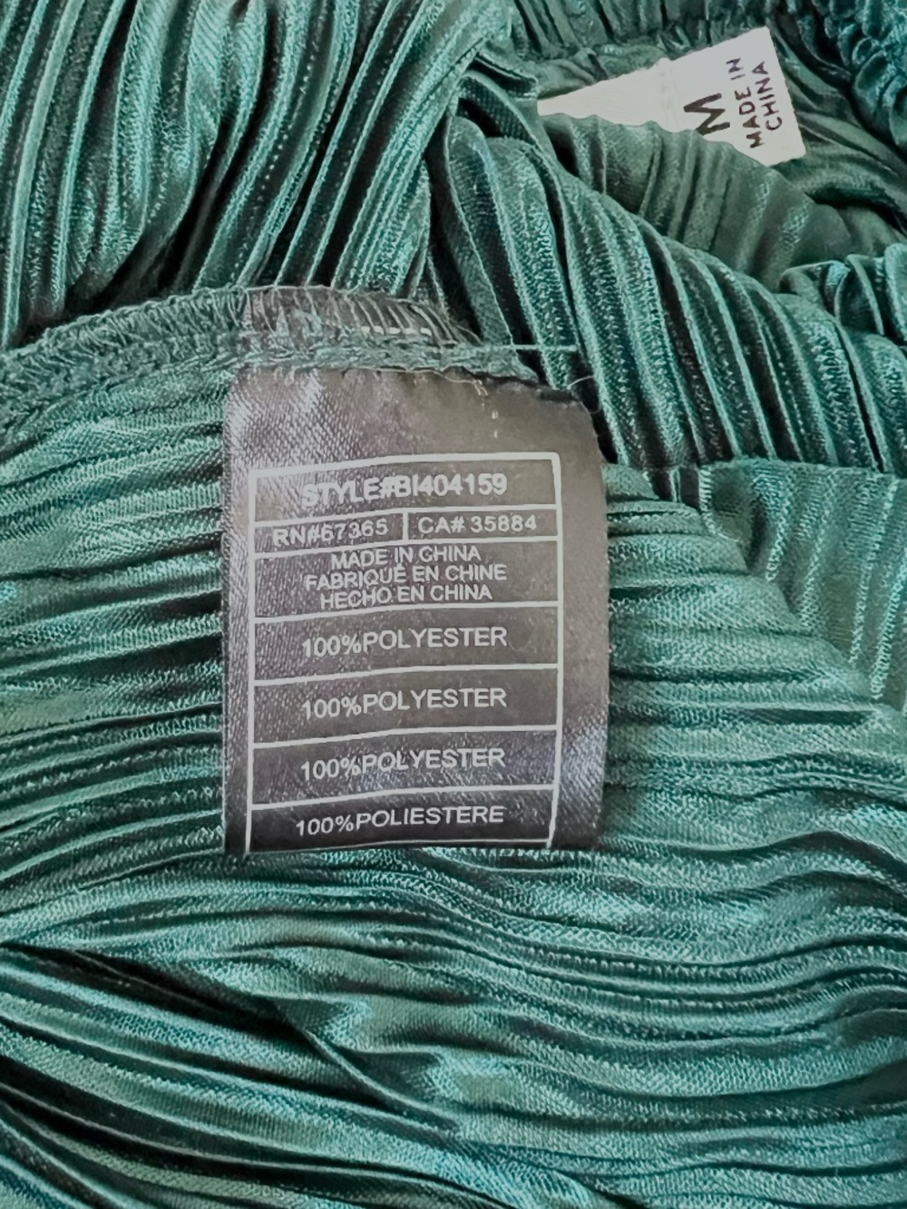 BB Dakota Out On The Town Pleated Green One Shoulder Top Size M - Picture 6 of 6